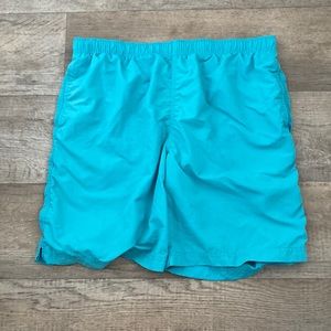 Land’s End Men’s Swim Trunks Turquoise Blue Size L